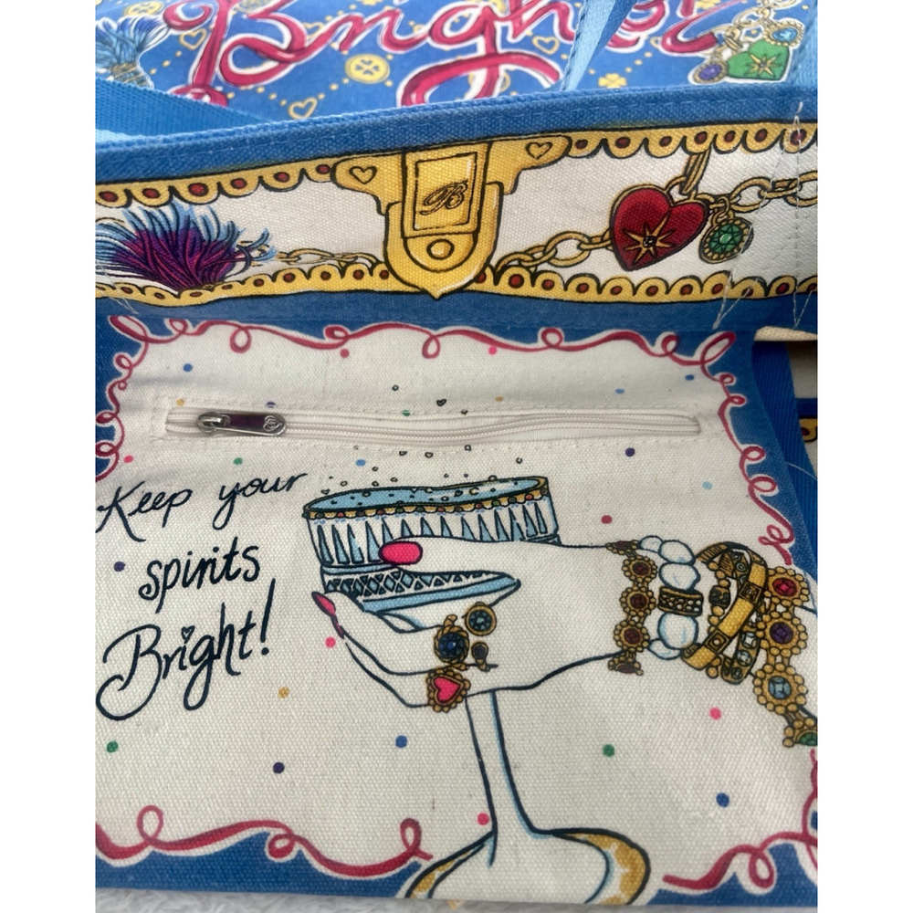 Brighton LOVE Glittering Holiday Limited Edition Large Canvas Tote Bag NWT - Picture 16 of 16